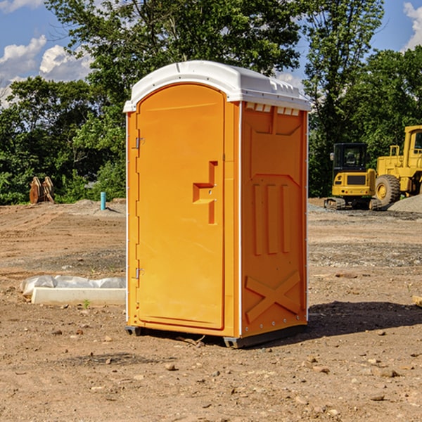 how often are the portable restrooms cleaned and serviced during a rental period in Huron SD